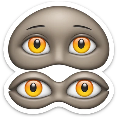 Emoji eyes stone spin multicolore sticker