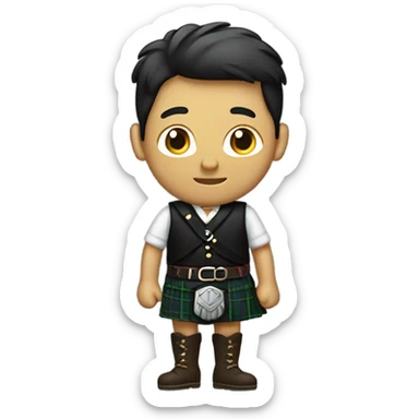 Person wearing a kilt sticker