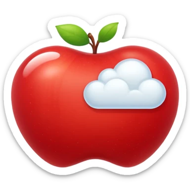 apple cloud message bubble sticker