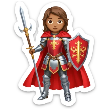 Renaissance princess knight on horse sticker