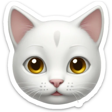 Lil white kitty  sticker