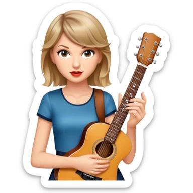 Taylor Swift with guitar sticker