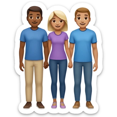 full-length couple sticker