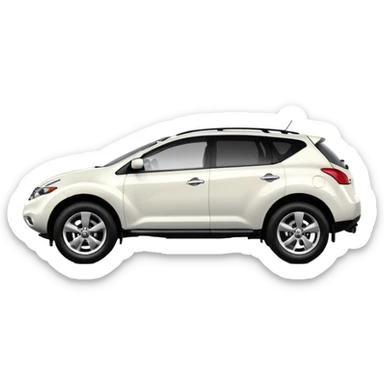 2013 white nissan murano with black interior side view sticker