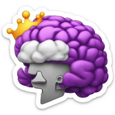 One big brain of futur colorfull punkstyle sticker