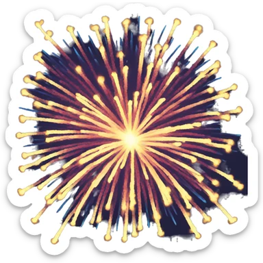 Fireworks sticker