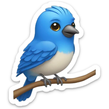 blue bird sticker