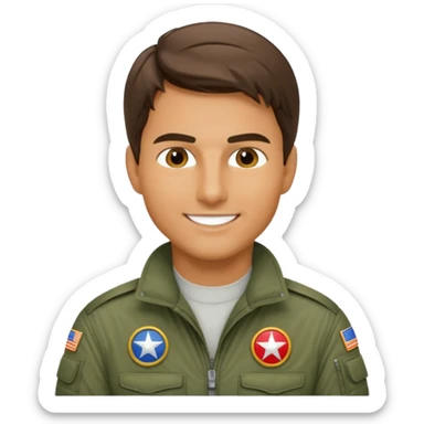 tom cruise in top gun sticker