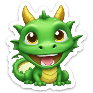 Cute dragon money sticker