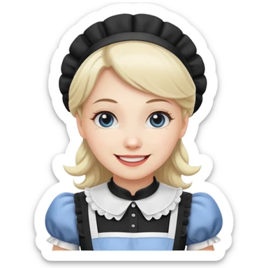 Erotic Sex doll maid  sticker