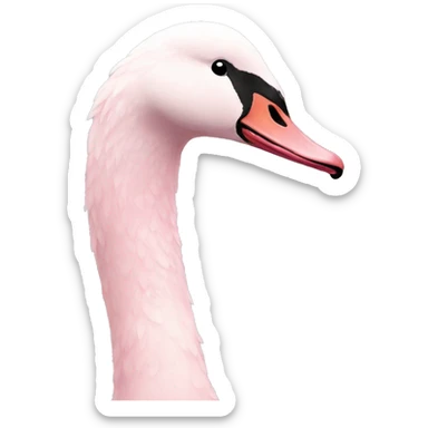 pastel pink swan sticker