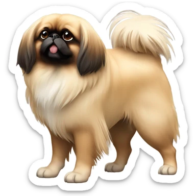Pekingese full body side view sticker