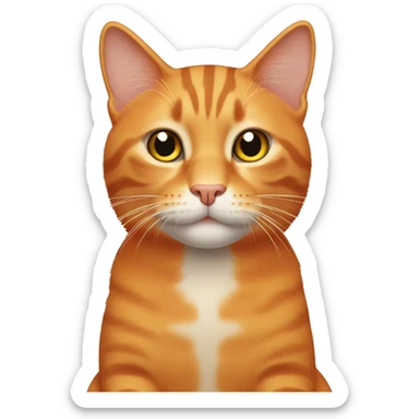orange manecoon cat  sticker