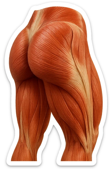 glutei gruppo muscolare iperrealistico 4k sticker