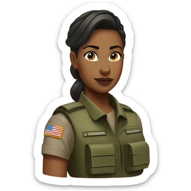Militar Mulher sticker