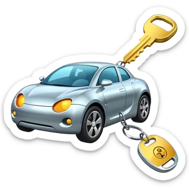 futuristic car access auto key sticker