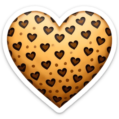 cheetah print heart sticker
