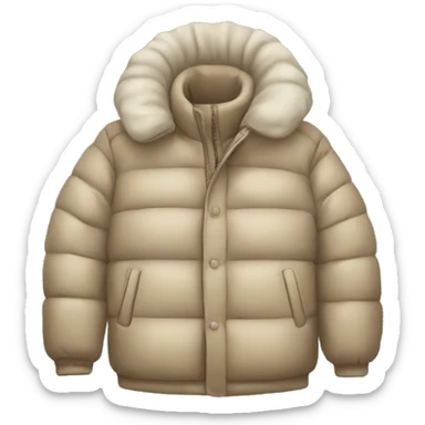 Beige puffer jacket sticker