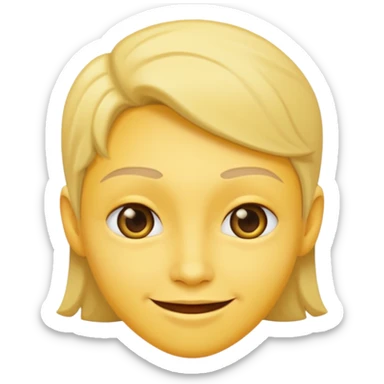 Yellow face smirking and secret whisper sticker