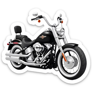 Harley-Davidson Cruiser - Harley-Davidson Softail (Model Year: 2021) (Iconic colour: Black) sticker