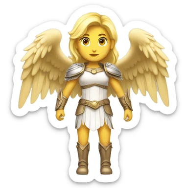 Blond Valkyrie with wings full body sticker