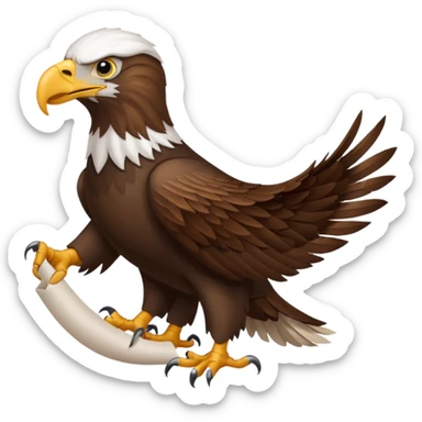 Eagle drag a roll of paper sticker