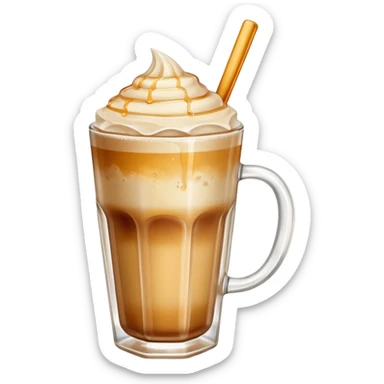 Ice latte with honey salt syrub sticker