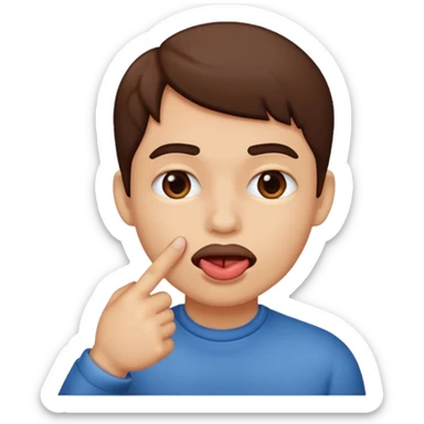 Labio con dedo mordiendo  sticker