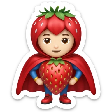 Cape-Wearing Super Fruit sticker