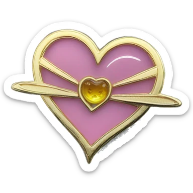 Sailor moon heart transformation brooch sticker
