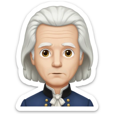 founding father with white hair sticker