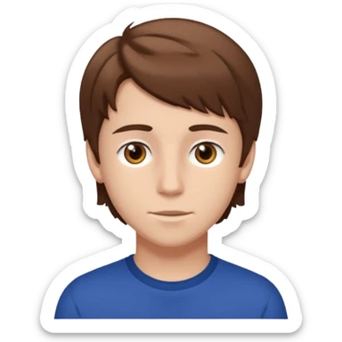 Owen Cooper with brown hair and brown eyes in Adolescence sticker