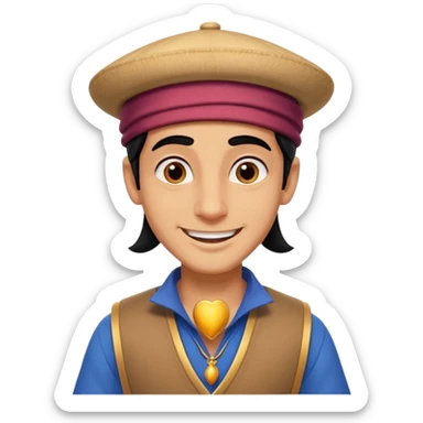 Alladin face only sticker