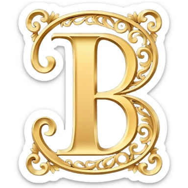 Oldenglis faunt letter E and letter J sticker