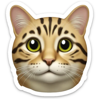 Une grenouille sur un chat  sticker