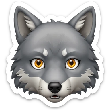 Wolf emoji sticker