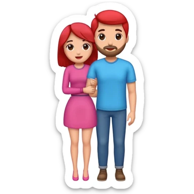 pareja de hombre y mujer enamorados sticker