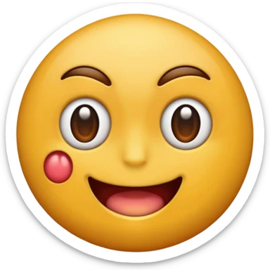 emoji sonrojado y mordiendose el dedo sticker