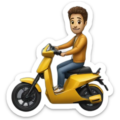 Lamborghini sur une trottinette sticker