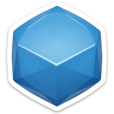 Centang biru segi 12 sticker