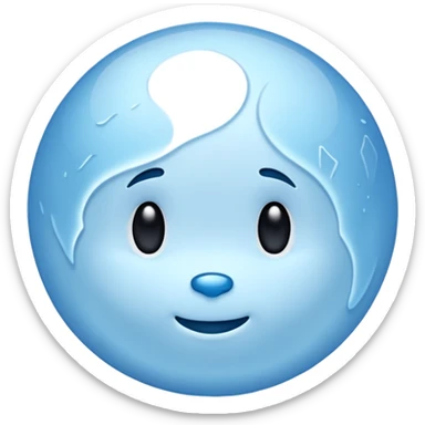Pluto but in a blue color sticker
