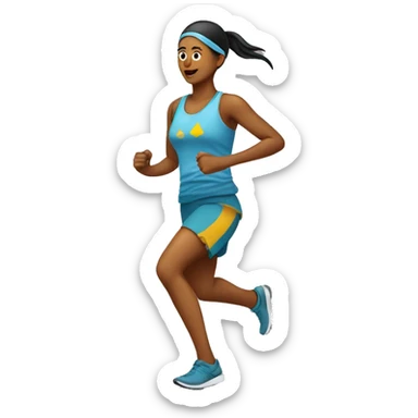 A raramuri runner woman sticker