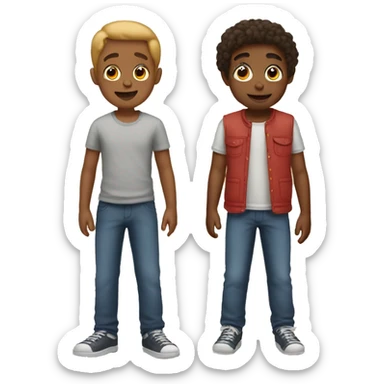 three boys sticker