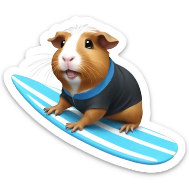 Guinea pig surfing sticker