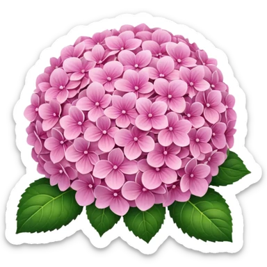 super realistic pink hydrangeas sticker