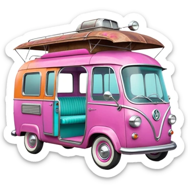 Jetson’s Ultra hotrod Haunted Barbie dream house Caravan motorbike tuk tuk  sticker