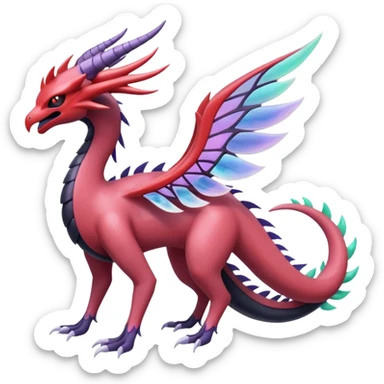 Lunala-Yveltal-Palkia-Fakémon-hybrid-creature (full body)  sticker