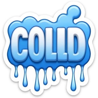 the word COLD in graffiti sticker