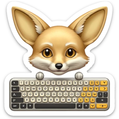 Fennec émojis clavier sticker