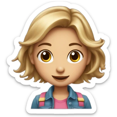 petite fille photographe kangourou sticker